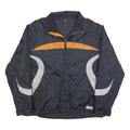 TCM Mens Navy Blue Orange Sports Zip Up Lightweight Polyester Jacket L