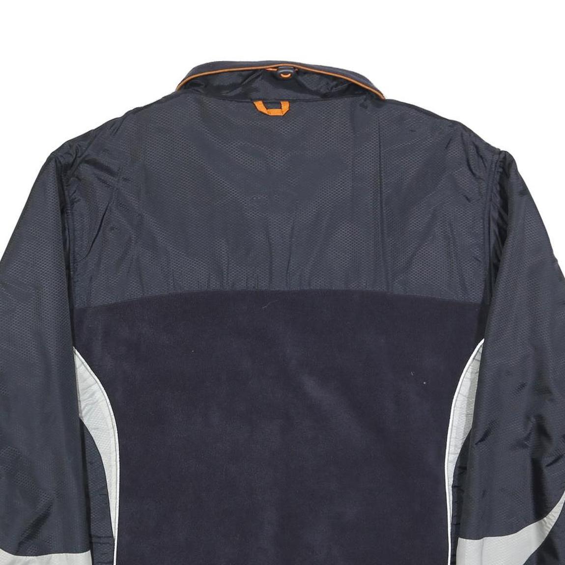 TCM Mens Navy Blue Orange Sports Zip Up Lightweight Polyester Jacket L