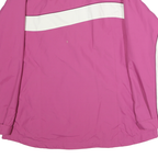 COLUMBIA Womens Pink & White Outdoor Jacket L Polyester Zip Plain