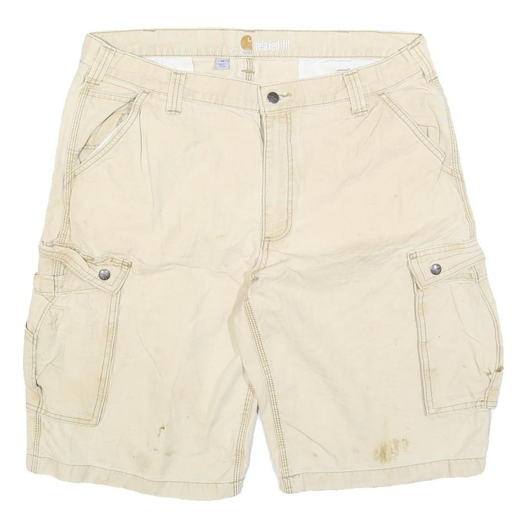 CARHARTT Mens Shorts Beige Cargo Relaxed Fit XL W38 Durable Workwear