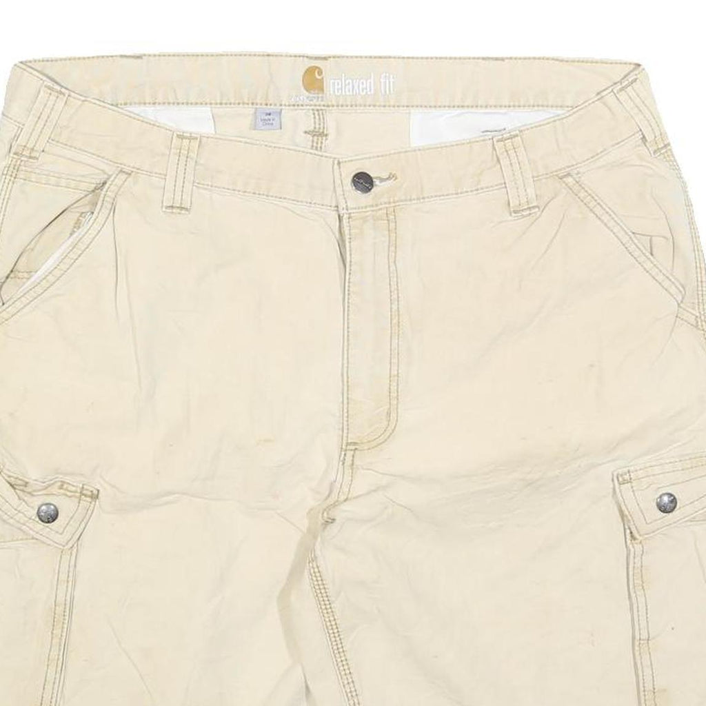 CARHARTT Mens Shorts Beige Cargo Relaxed Fit XL W38 Durable Workwear