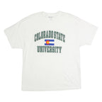 CHAMPION Colorado State University Mens T-Shirt White USA Crew Neck XL