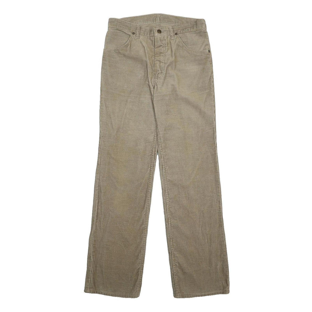 WRANGLER Mens Cotton Blend Beige Relaxed Straight Trousers W30 L32 Casual