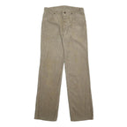 WRANGLER Mens Cotton Blend Beige Relaxed Straight Trousers W30 L32 Casual