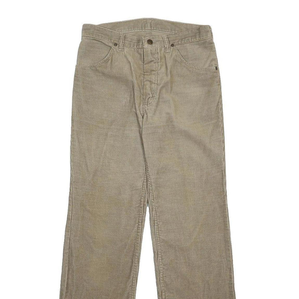 WRANGLER Mens Cotton Blend Beige Relaxed Straight Trousers W30 L32 Casual