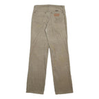 WRANGLER Mens Cotton Blend Beige Relaxed Straight Trousers W30 L32 Casual