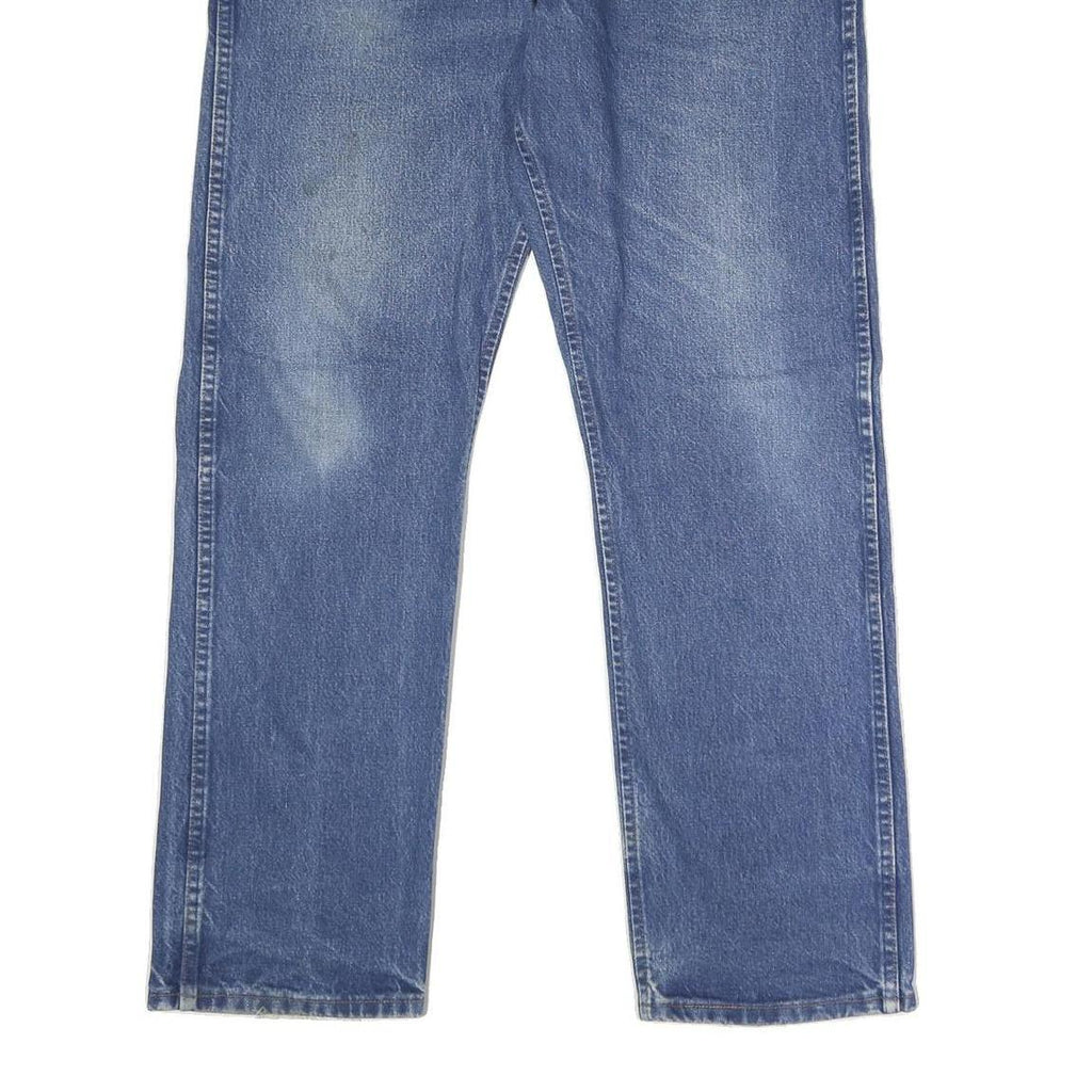 WRANGLER Mens Blue Regular Fit Straight Denim Medium Wash Jeans W36 L32 Classic