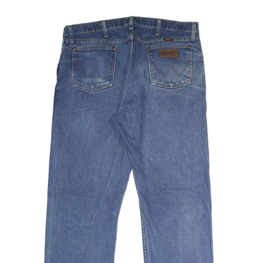 WRANGLER Mens Blue Regular Fit Straight Denim Medium Wash Jeans W36 L32 Classic