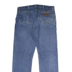 WRANGLER Mens Blue Regular Fit Straight Denim Medium Wash Jeans W36 L32 Classic