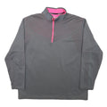 NIKE Mens Grey & Pink Golf 1/4 Zip XL Sweatshirt Sport Pullover Lightweight