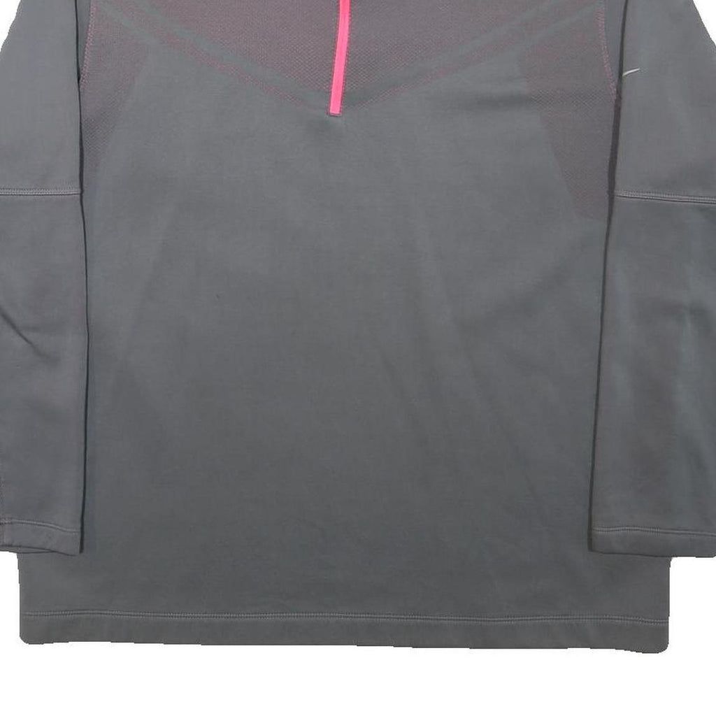 NIKE Mens Grey & Pink Golf 1/4 Zip XL Sweatshirt Sport Pullover Lightweight