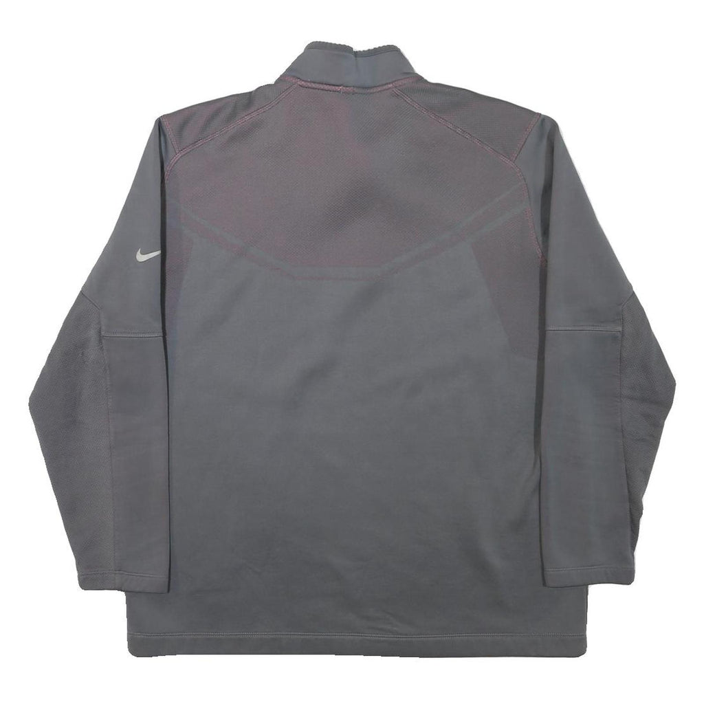 NIKE Mens Grey & Pink Golf 1/4 Zip XL Sweatshirt Sport Pullover Lightweight