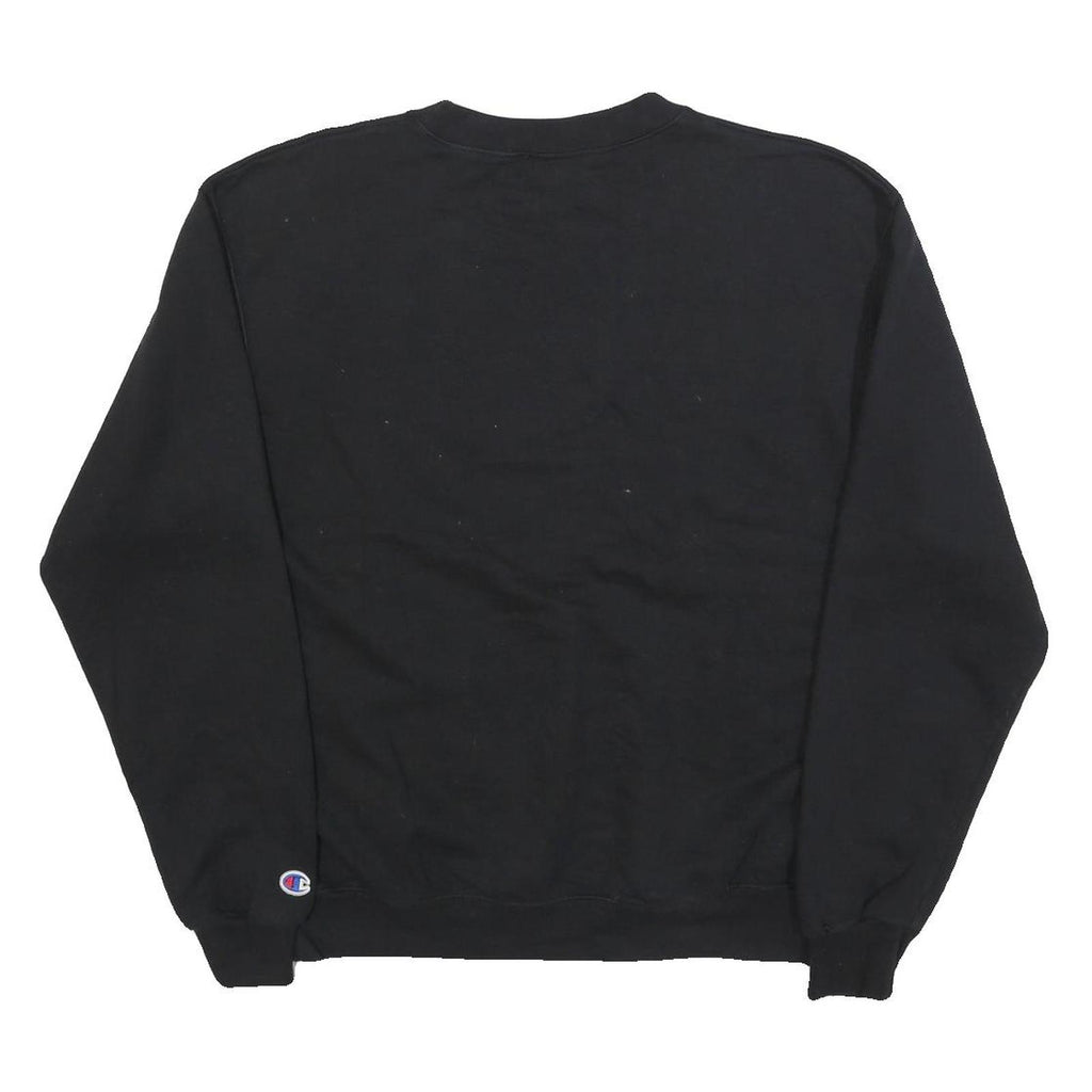 CHAMPION Mens Black Vikings Crew Neck M Cotton Blend Sweatshirt