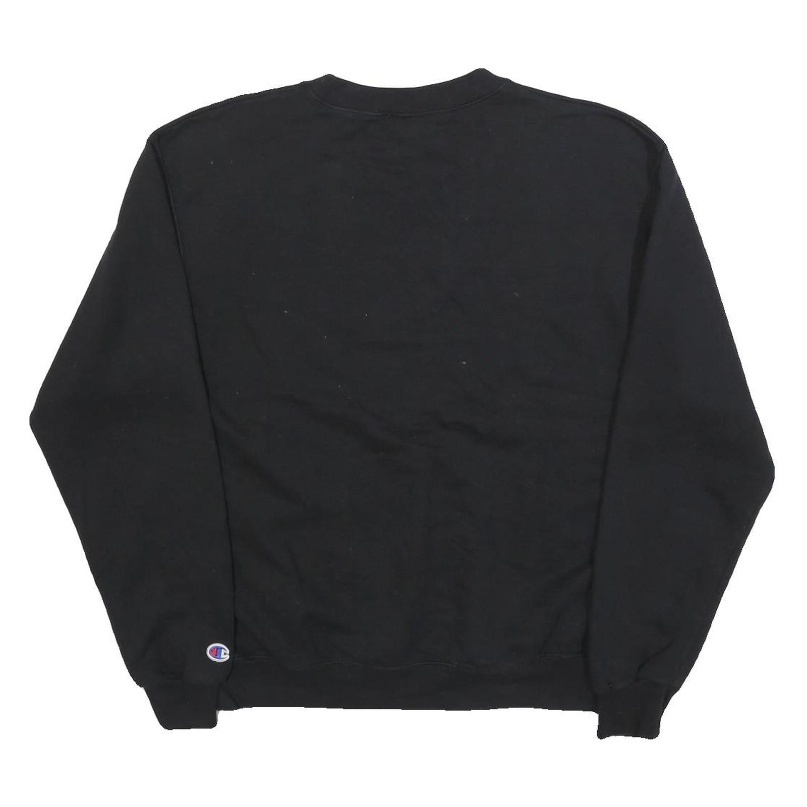 CHAMPION Mens Black Vikings Crew Neck M Cotton Blend Sweatshirt
