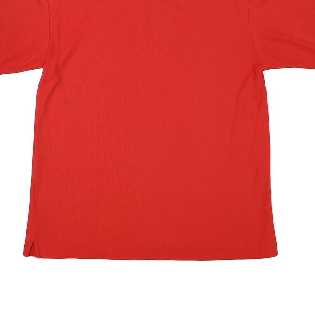 FILA Mens Red Short Sleeve Plain S Polo Shirt Cotton Blend Casual Sportswear