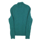 Womens Green Patterned Pullover Jumper Cable Knit S Winter Knitwear
