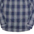 WOOLRICH Mens Blue & White Check Shirt L Lightweight Cotton Long Sleeve Casual