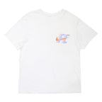 NIKE Mens White Graphic T-Shirt M Short Sleeve Crew Neck Casual Cotton Blend