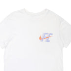 NIKE Mens White Graphic T-Shirt M Short Sleeve Crew Neck Casual Cotton Blend