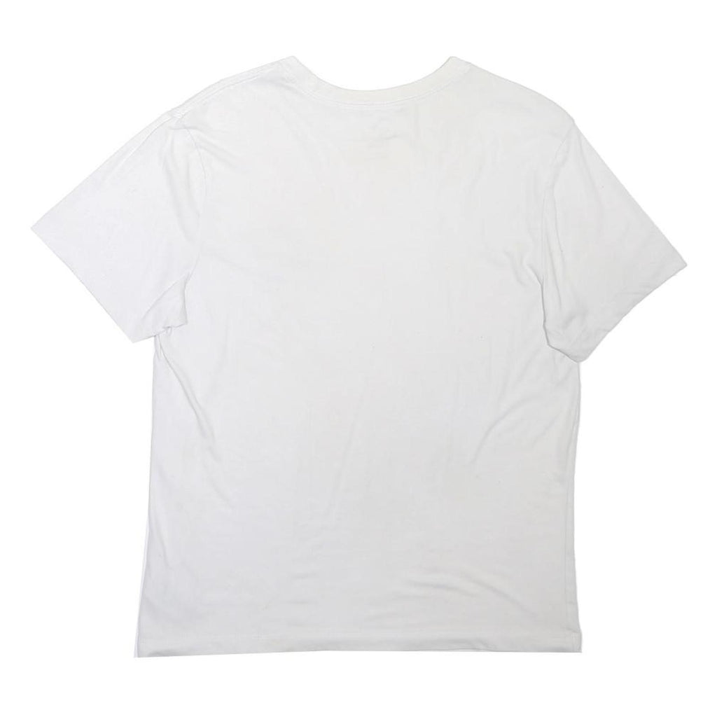NIKE Mens White Graphic T-Shirt M Short Sleeve Crew Neck Casual Cotton Blend