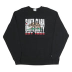 CHAMPION Mens Black Santa Clara University Crew Neck XL Cotton Blend Sweatshirt