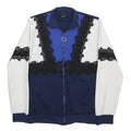 PINKO Womens Blue & White Lace Zip Jacket M Polyamide Blend Casual Sportswear