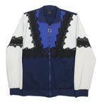 PINKO Womens Blue & White Lace Zip Jacket M Polyamide Blend Casual Sportswear