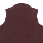 WOOLRICH Womens Maroon Fleece Jacket M Polyester Zip Outdoor Sleeveless Casual