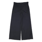 HOBBS LONDON Womens Wool Loose Wide Leg Black Trousers W35 L24 Elegant Comfort