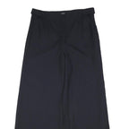HOBBS LONDON Womens Wool Loose Wide Leg Black Trousers W35 L24 Elegant Comfort