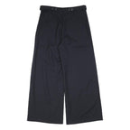 HOBBS LONDON Womens Wool Loose Wide Leg Black Trousers W35 L24 Elegant Comfort