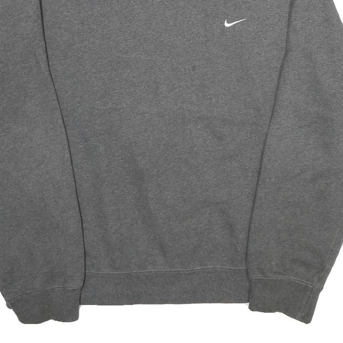 NIKE Mens Grey Cotton Blend Crew Neck L Sweatshirt Athletic Casual