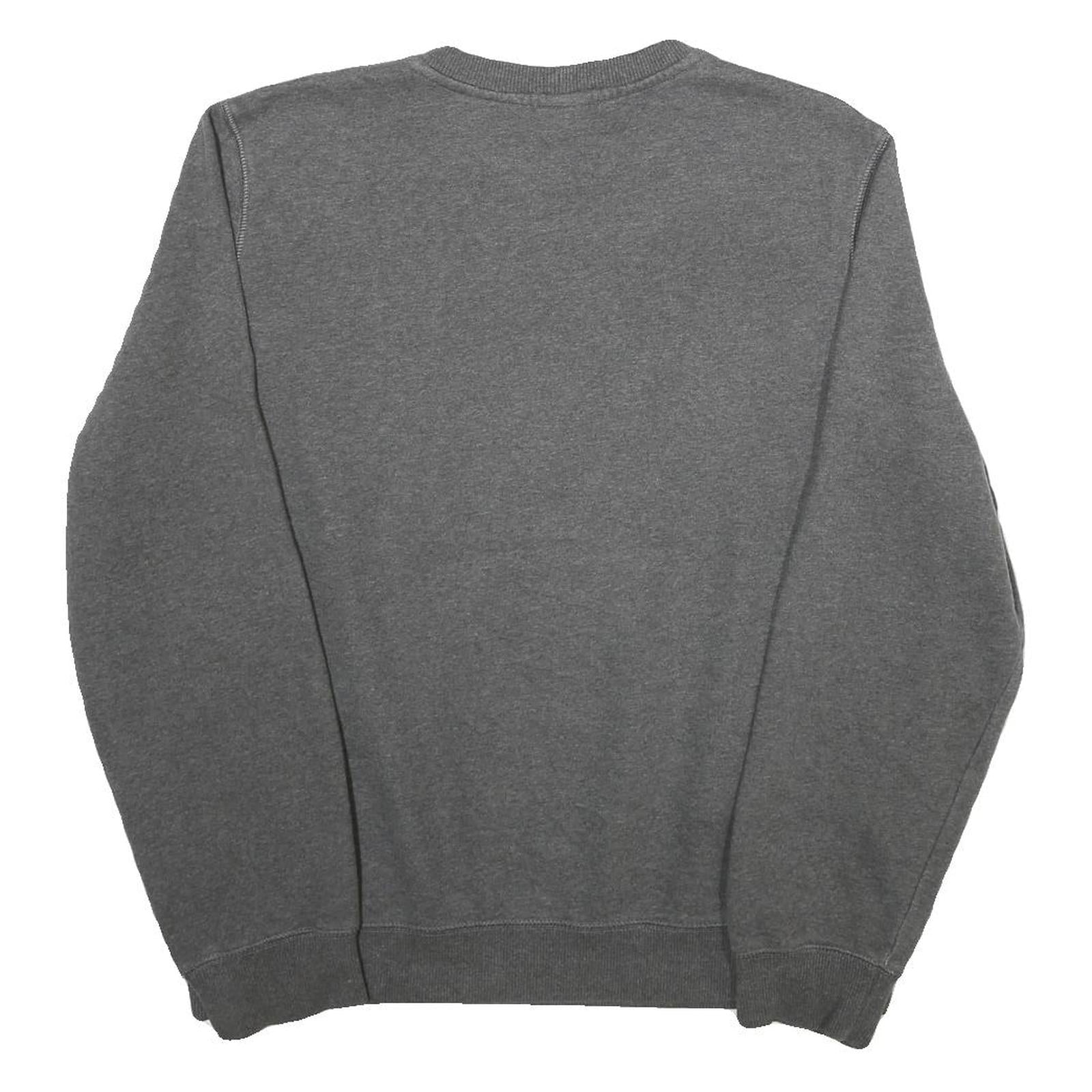 NIKE Mens Grey Cotton Blend Crew Neck L Sweatshirt Athletic Casual