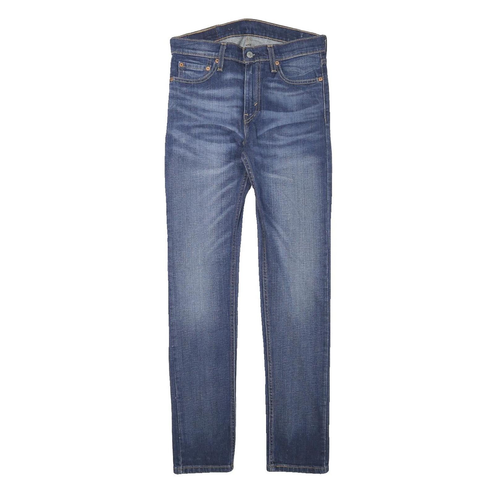LEVI'S Mens Slim Blue Denim Jeans W29 L30 Zip Casual Stylish Faded