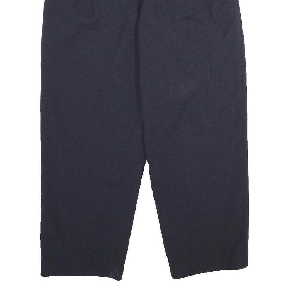 TALBOTS Womens Regular Fit Wool Blend Black Trousers W28 L28 Classic Zip Closure