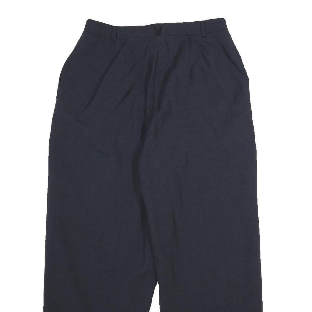 TALBOTS Womens Regular Fit Wool Blend Black Trousers W28 L28 Classic Zip Closure