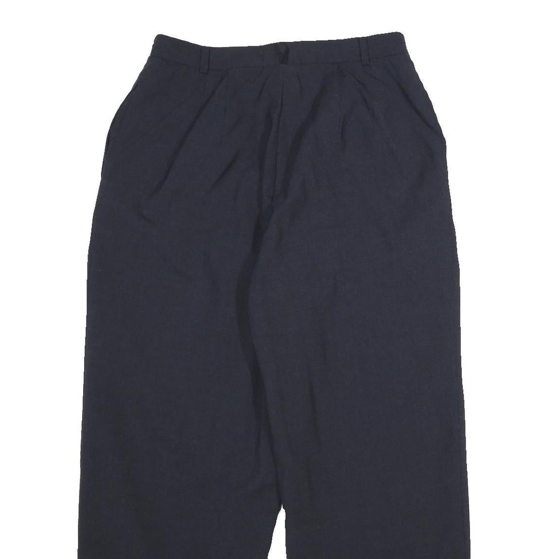 TALBOTS Womens Regular Fit Wool Blend Black Trousers W28 L28 Classic Zip Closure