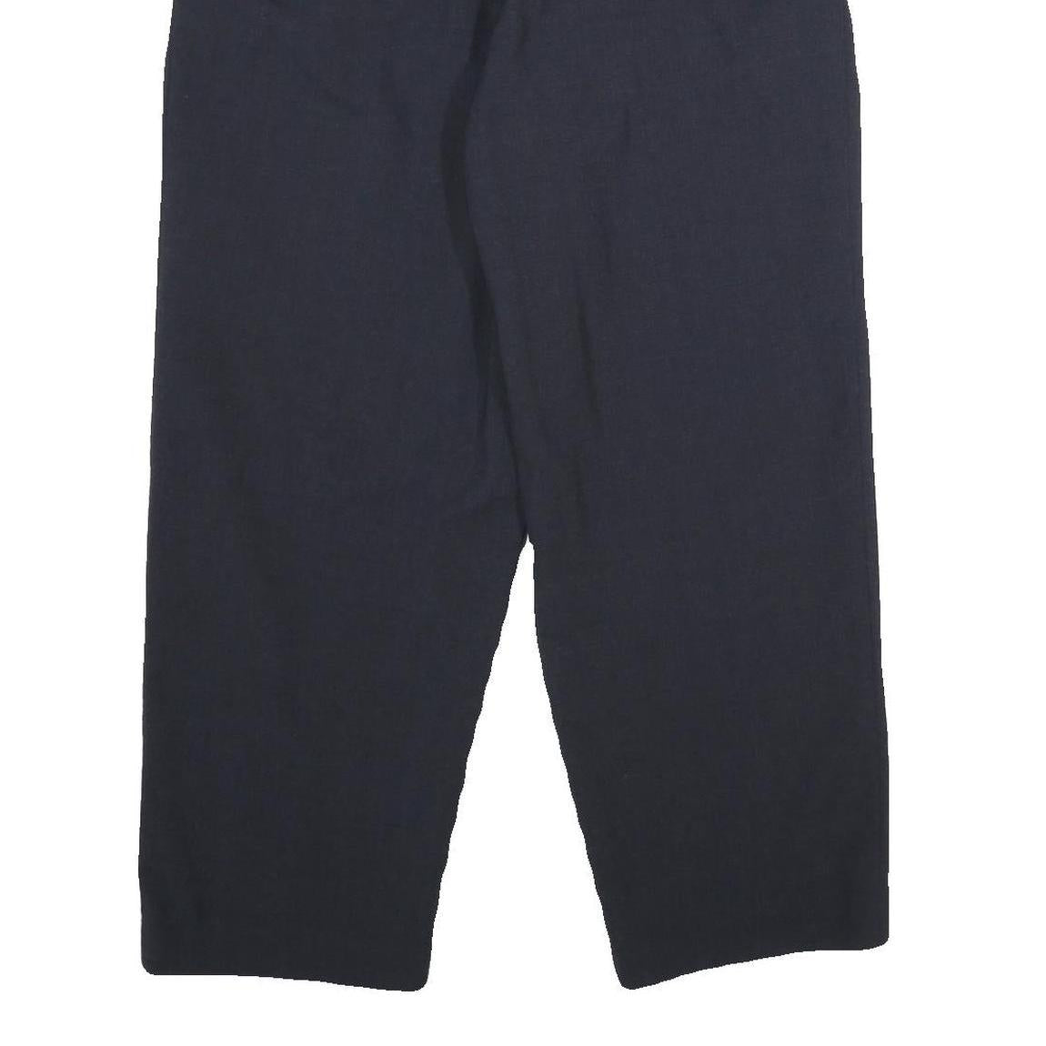 TALBOTS Womens Regular Fit Wool Blend Black Trousers W28 L28 Classic Zip Closure