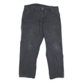 DICKIES Mens Regular Fit Black Denim Jeans W40 L30 Workwear Zip Closure