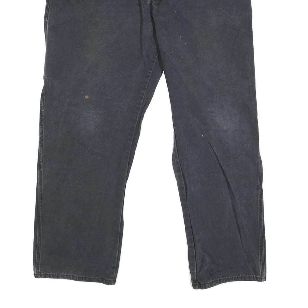 DICKIES Mens Regular Fit Black Denim Jeans W40 L30 Workwear Zip Closure