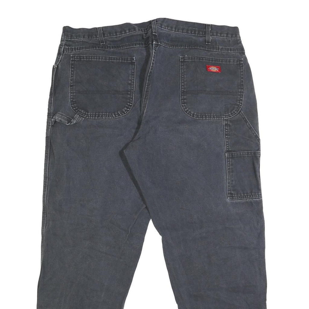 DICKIES Mens Regular Fit Black Denim Jeans W40 L30 Workwear Zip Closure