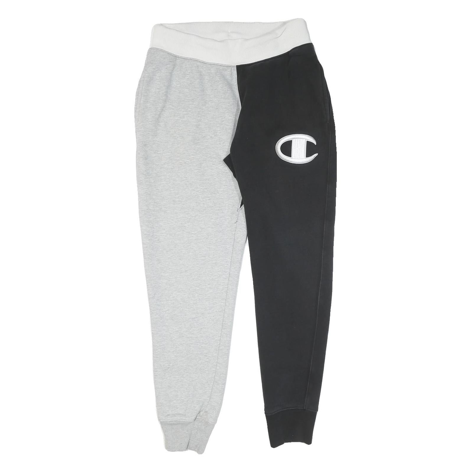 CHAMPION Mens Joggers Black & Grey Slim Tapered M W30 L29 Logo Casual Wear