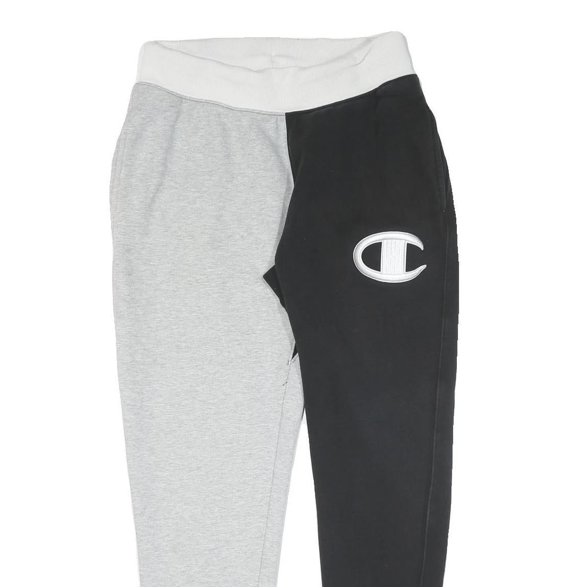 CHAMPION Mens Joggers Black & Grey Slim Tapered M W30 L29 Logo Casual Wear