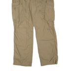 CARHARTT Mens Cotton Blend Beige Regular Straight Cargo Trousers W36 L32 Durable