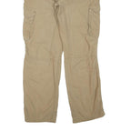 CARHARTT Mens Cotton Blend Beige Regular Straight Cargo Trousers W36 L32 Durable