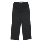 DICKIES Womens Cotton Blend Black Regular Fit Straight Leg Trousers W29 L28
