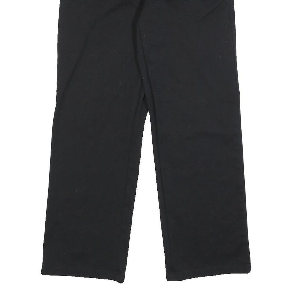 DICKIES Womens Cotton Blend Black Regular Fit Straight Leg Trousers W29 L28