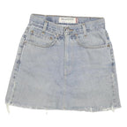 LEVI'S Womens Blue Denim Mini Skirt Cotton Blend Relaxed Fit Casual M