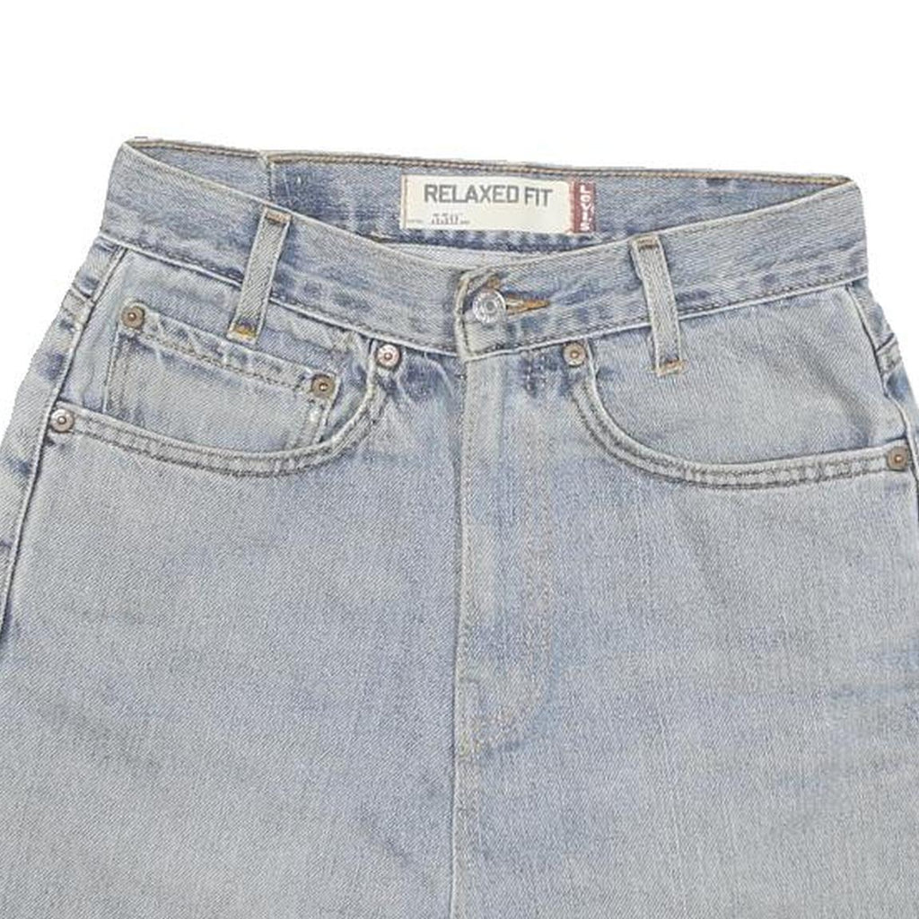 LEVI'S Womens Blue Denim Mini Skirt Cotton Blend Relaxed Fit Casual M