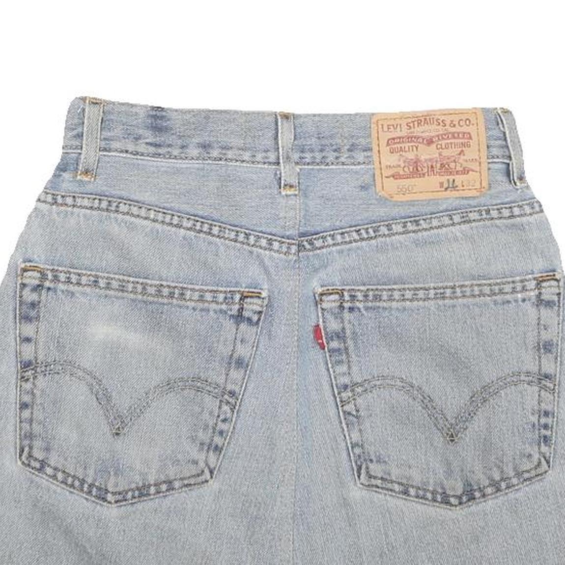 LEVI'S Womens Blue Denim Mini Skirt Cotton Blend Relaxed Fit Casual M